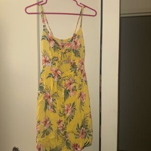 Hollister Yellow Floral Mini Dress